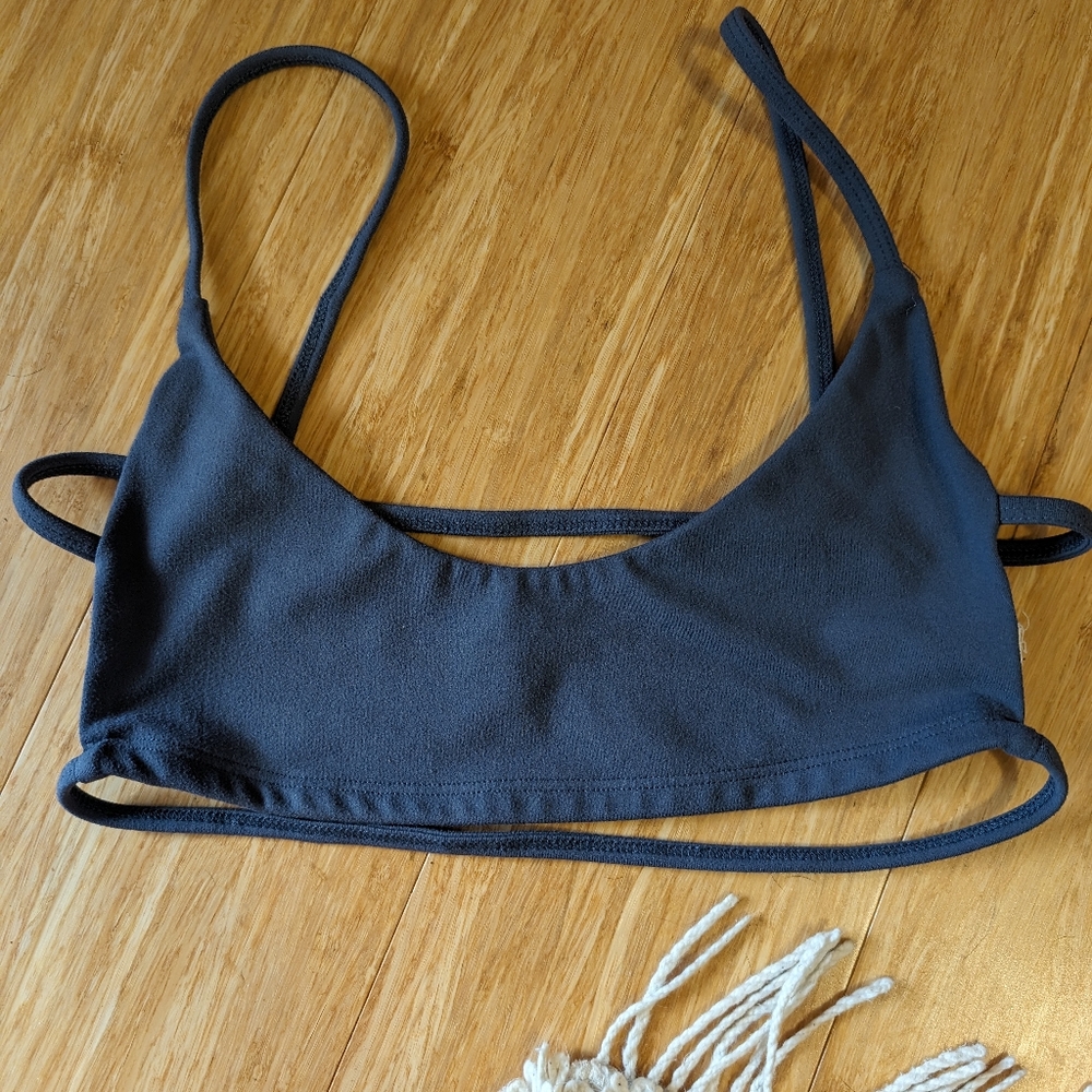 JOAH BROWN - cage bra like new in sueded navy